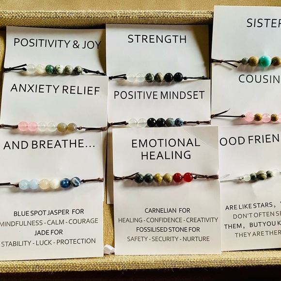 Bracelet Crystal Stone Emotional Healing Inspirational w card - Picture 10 of 10